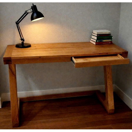 Solid Oak Z : Bộ Bàn Máy Tính Gỗ Sồi Kèm Tủ Hồ Sơ